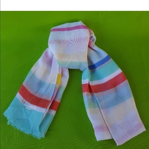 kate spade Accessories - NWT Kate Spade Cape Stripe Oblong Scarf/Shawl!!